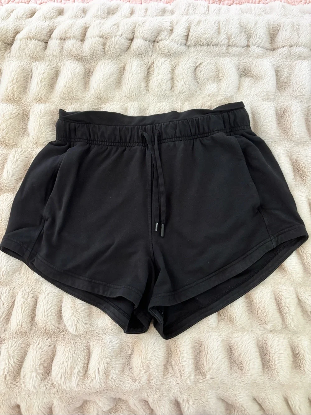 Lululemon Women's Black Athletic Drawstring Shorts